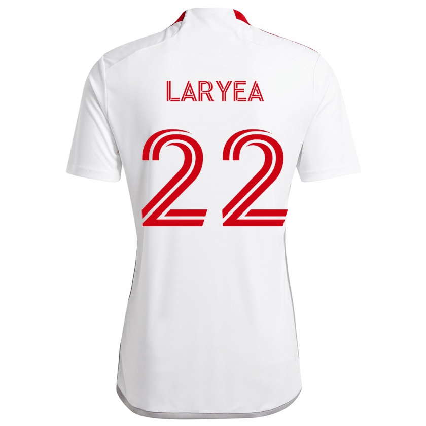 Kandiny Bambino Maglia Richie Laryea #22 Bianco Rosso Kit Gara Away 2024/25 Maglietta