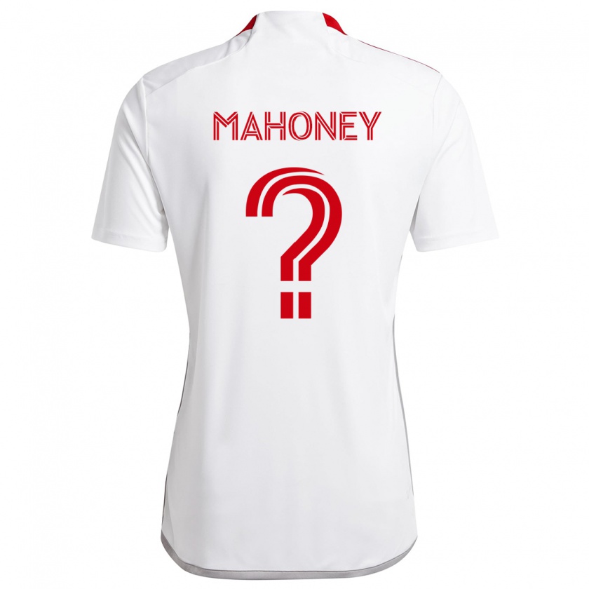 Kandiny Kinderen Adrian Mahoney #0 Wit Rood Uitshirt Uittenue 2024/25 T-Shirt België