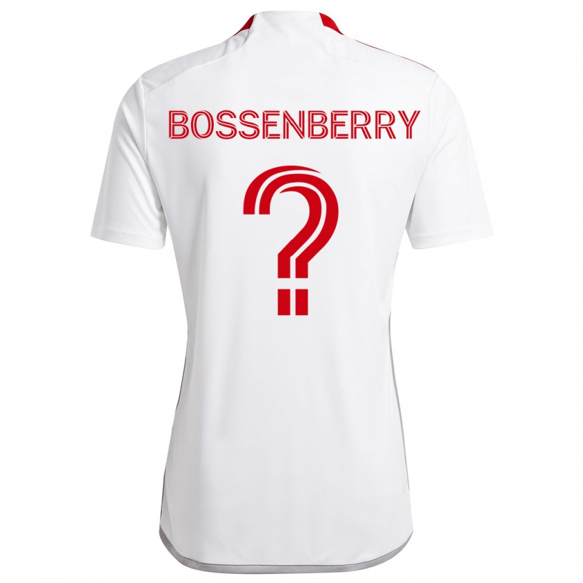 Kandiny Bambino Maglia Antone Bossenberry #0 Bianco Rosso Kit Gara Away 2024/25 Maglietta