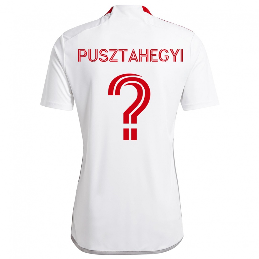 Kandiny Kinderen Tristan Pusztahegyi #0 Wit Rood Uitshirt Uittenue 2024/25 T-Shirt België