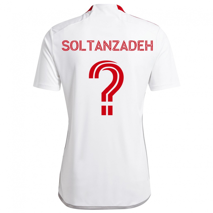 Kandiny Bambino Maglia Shayan Soltanzadeh #0 Bianco Rosso Kit Gara Away 2024/25 Maglietta