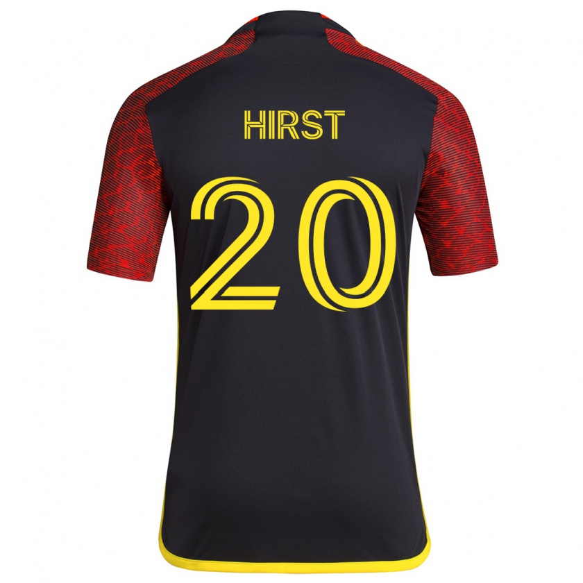 Kandiny Kinder Sophie Hirst #20 Rot Schwarz Auswärtstrikot Trikot 2024/25 T-Shirt Österreich