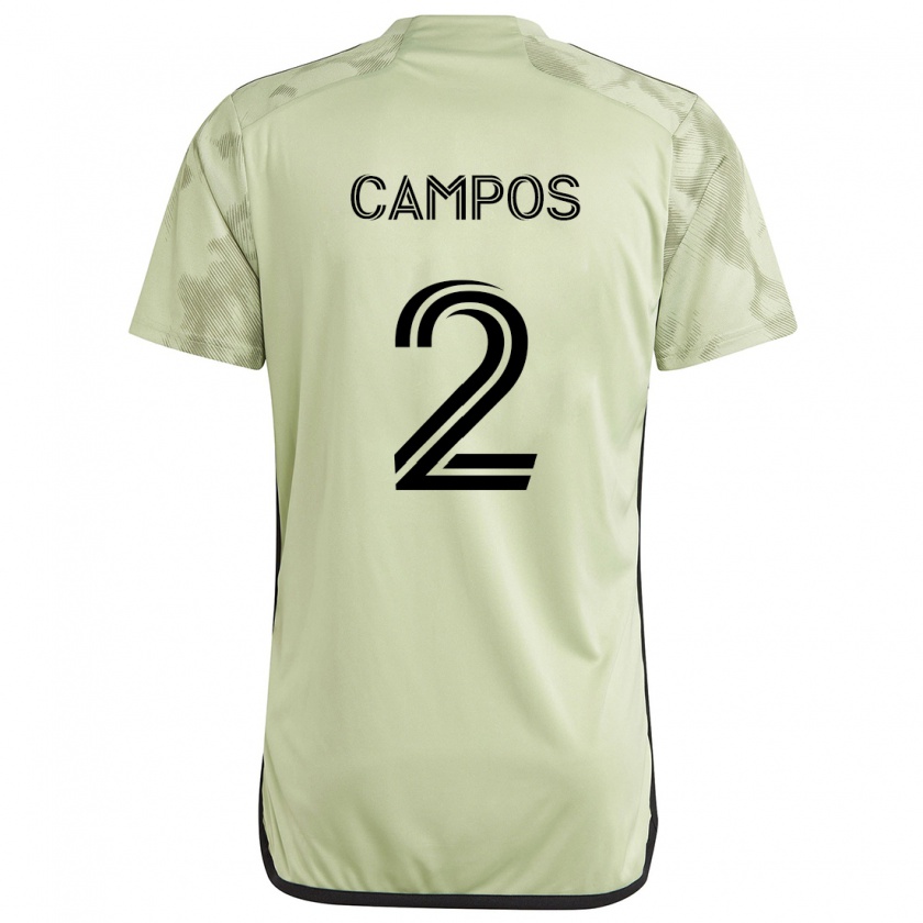 Kandiny Niño Camiseta Omar Campos #2 Verde Claro 2ª Equipación 2024/25 La Camisa México