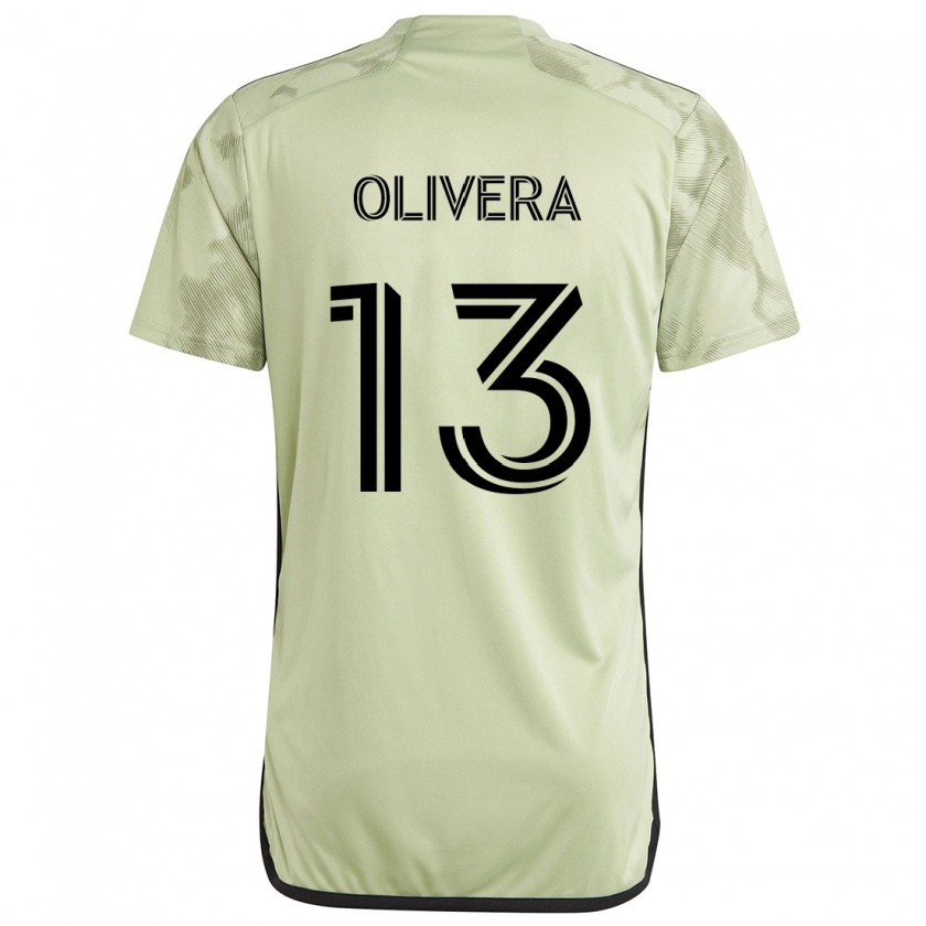 Kandiny Niño Camiseta Cristian Olivera #13 Verde Claro 2ª Equipación 2024/25 La Camisa México