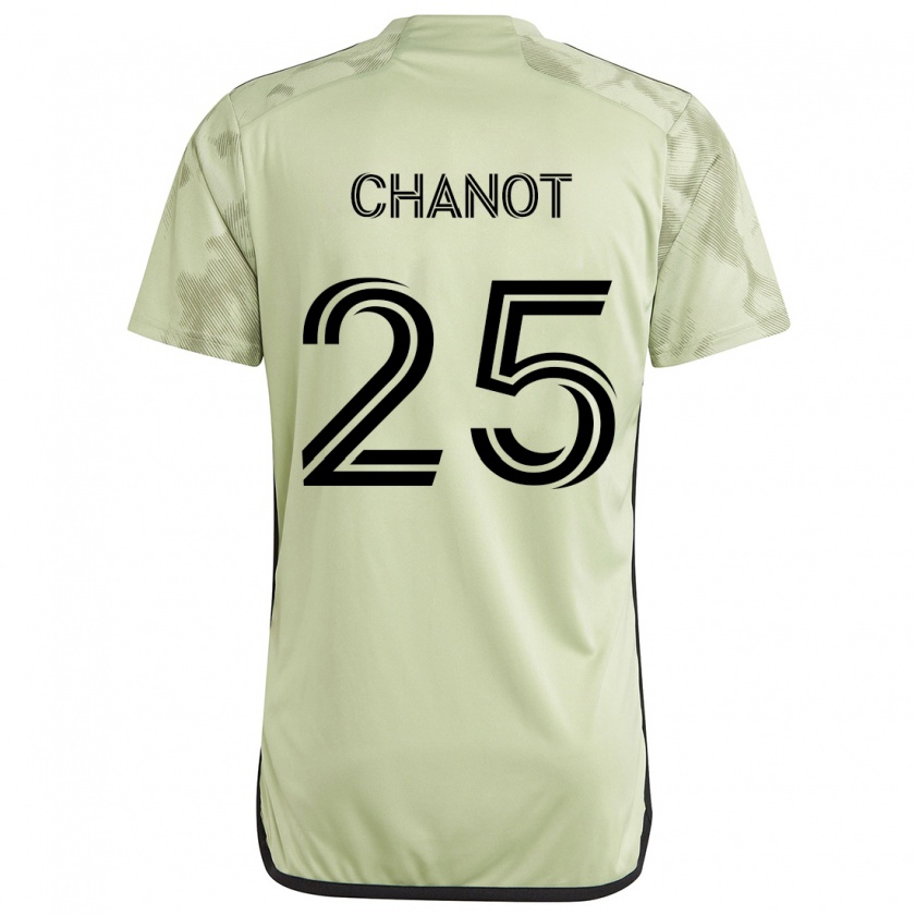 Kandiny Niño Camiseta Maxime Chanot #25 Verde Claro 2ª Equipación 2024/25 La Camisa