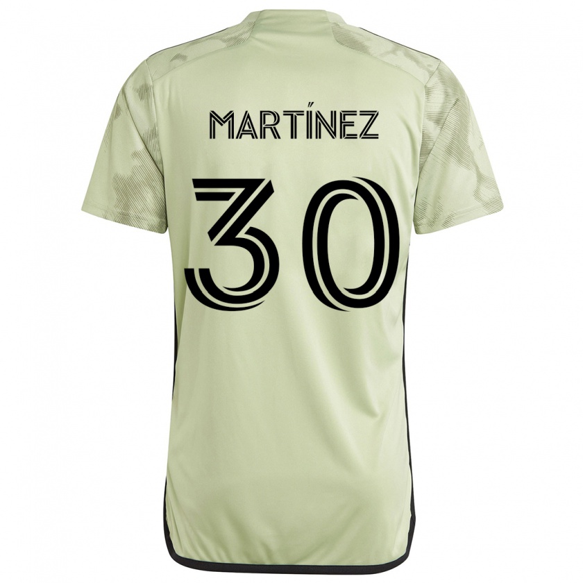 Kandiny Bambino Maglia David Martínez #30 Verde Chiaro Kit Gara Away 2024/25 Maglietta