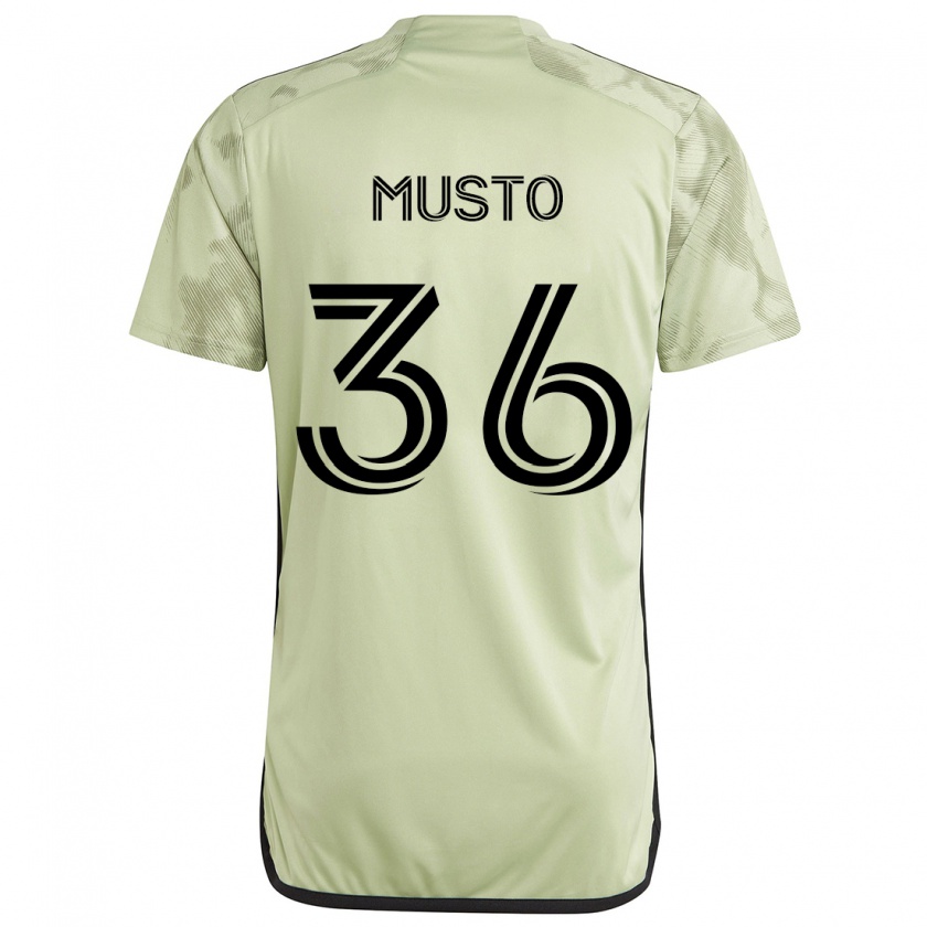 Kandiny Bambino Maglia Tommy Musto #36 Verde Chiaro Kit Gara Away 2024/25 Maglietta