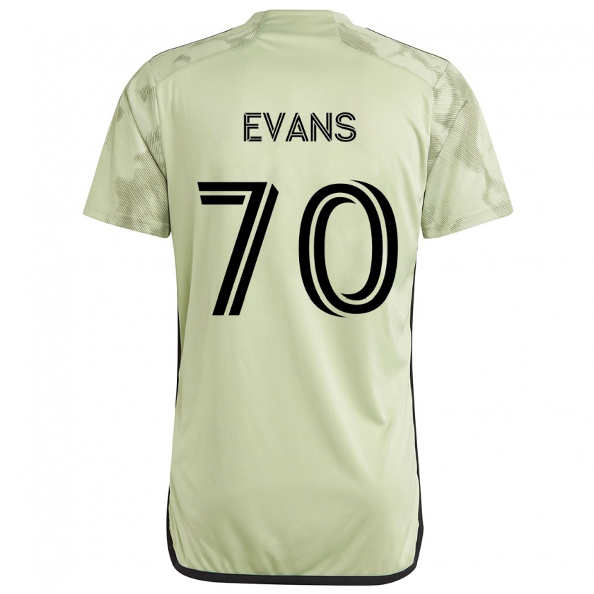 Kandiny Niño Camiseta Matthew Evans #70 Verde Claro 2ª Equipación 2024/25 La Camisa México