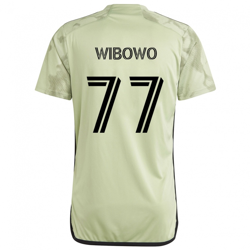 Kandiny Kinderen Adrian Wibowo #77 Licht Groen Uitshirt Uittenue 2024/25 T-Shirt België