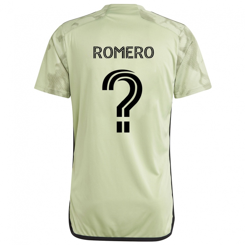 Kandiny Bambino Maglia James Romero #0 Verde Chiaro Kit Gara Away 2024/25 Maglietta