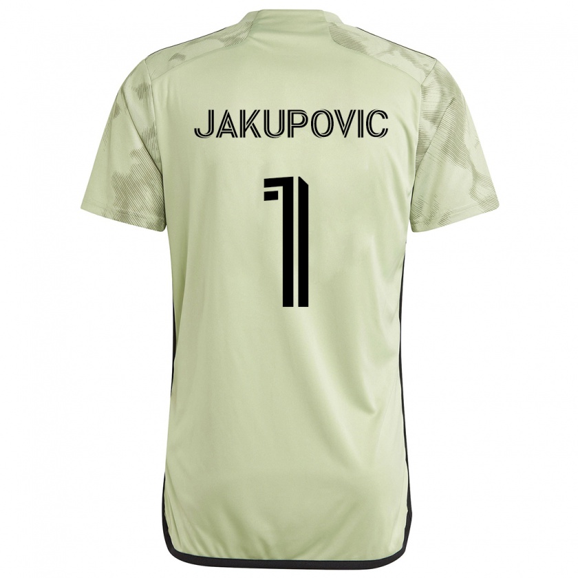 Kandiny Bambino Maglia Eldin Jakupović #1 Verde Chiaro Kit Gara Away 2024/25 Maglietta