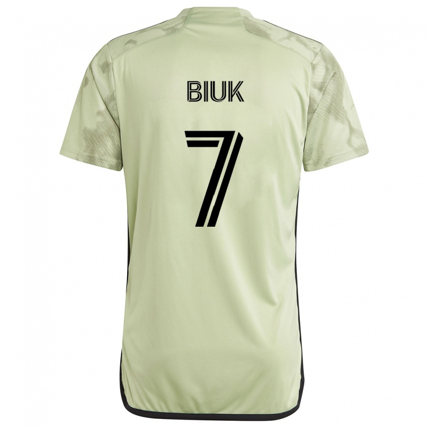 Kandiny Niño Camiseta Stipe Biuk #7 Verde Claro 2ª Equipación 2024/25 La Camisa México