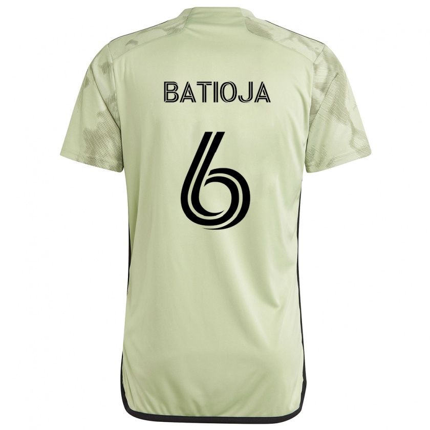 Kandiny Bambino Maglia Jeremy Batioja #6 Verde Chiaro Kit Gara Away 2024/25 Maglietta