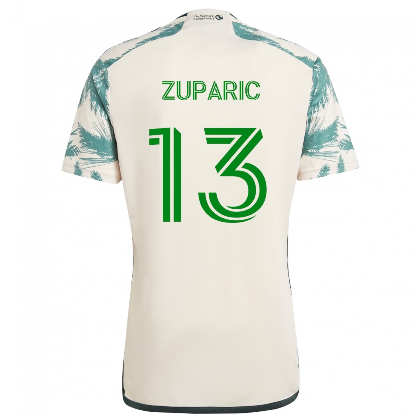 Kandiny Niño Camiseta Dario Zuparic #13 Beige Marrón 2ª Equipación 2024/25 La Camisa México