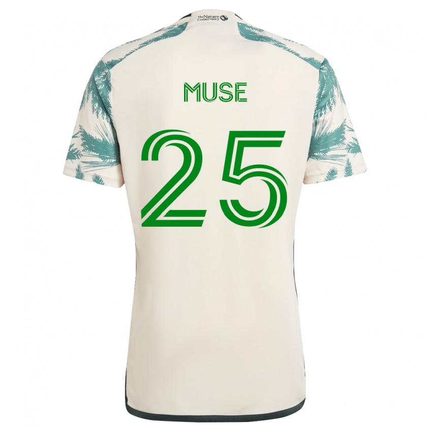 Kandiny Bambino Maglia Trey Muse #25 Marrone Beige Kit Gara Away 2024/25 Maglietta