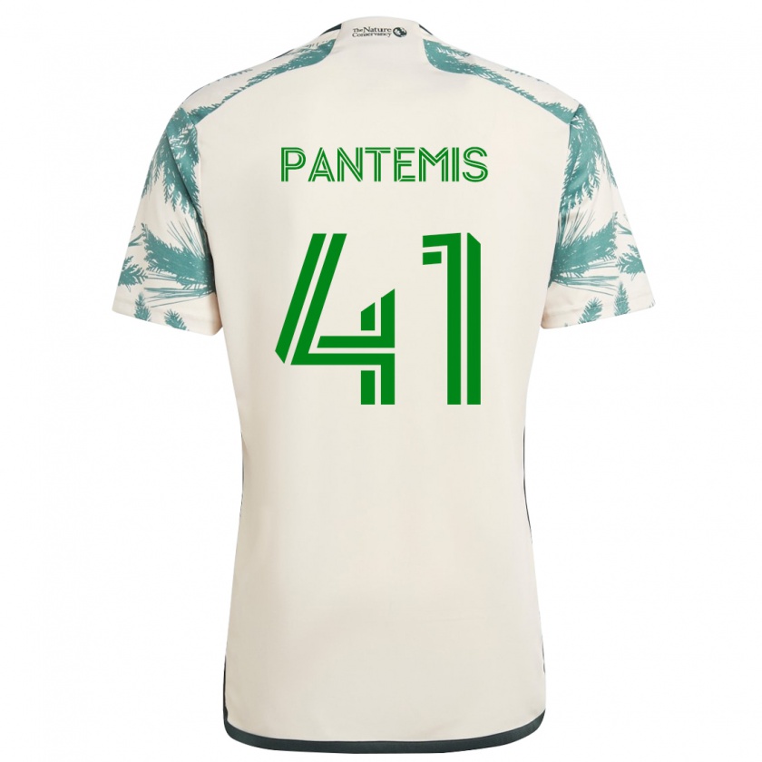 Kandiny Niño Camiseta James Pantemis #41 Beige Marrón 2ª Equipación 2024/25 La Camisa México