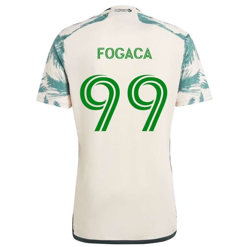 Kandiny Niño Camiseta Nathan Fogaça #99 Beige Marrón 2ª Equipación 2024/25 La Camisa México