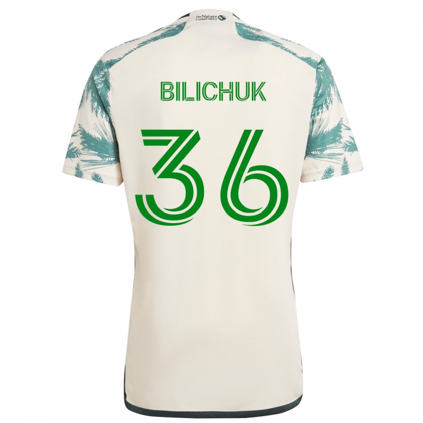 Kandiny Niño Camiseta Ryan Bilichuk #36 Beige Marrón 2ª Equipación 2024/25 La Camisa México