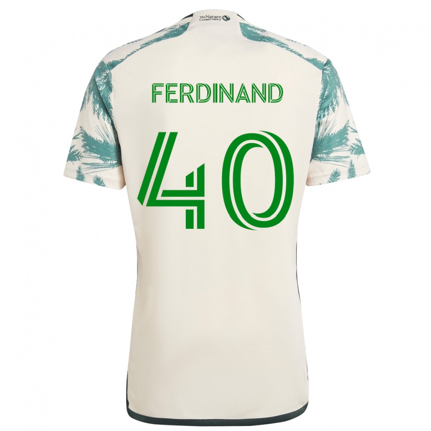 Kandiny Niño Camiseta Keesean Ferdinand #40 Beige Marrón 2ª Equipación 2024/25 La Camisa México