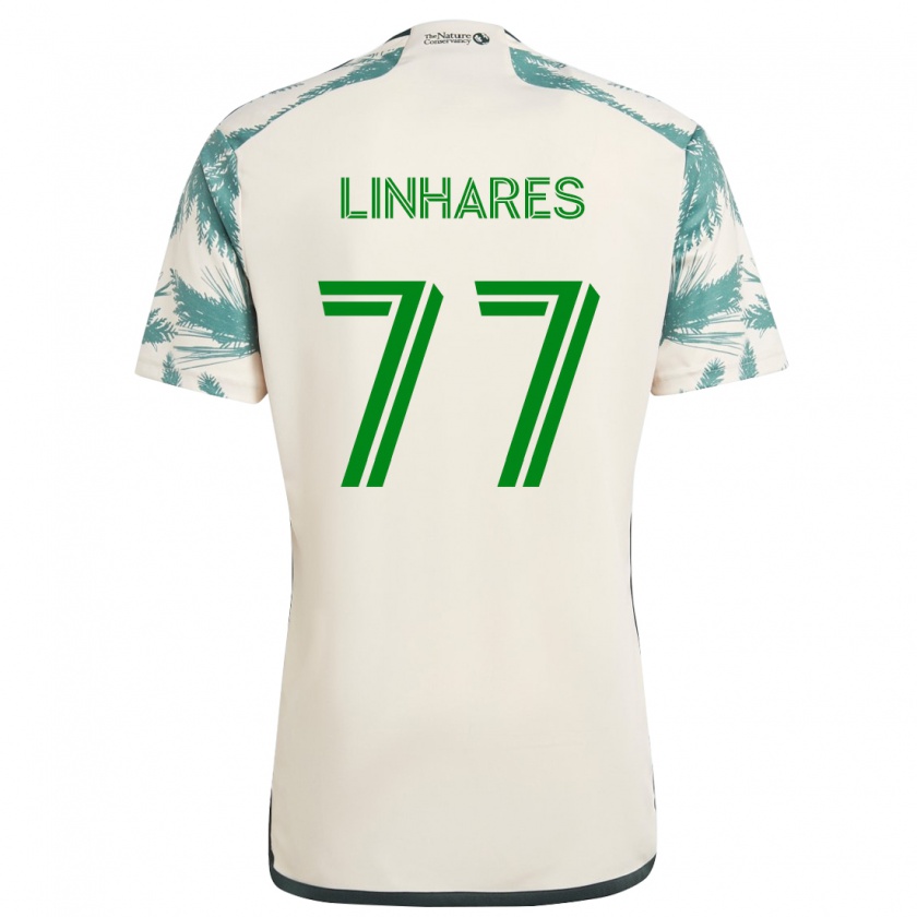 Kandiny Kinder Kyle Linhares #77 Beige Braun Auswärtstrikot Trikot 2024/25 T-Shirt Österreich