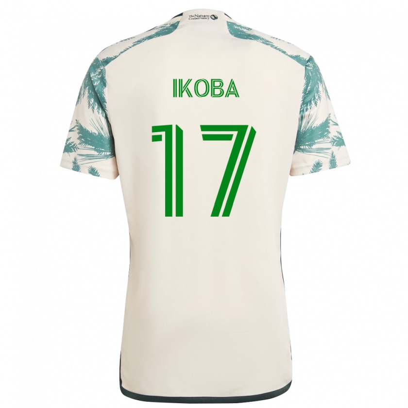 Kandiny Niño Camiseta Tega Ikoba #17 Beige Marrón 2ª Equipación 2024/25 La Camisa