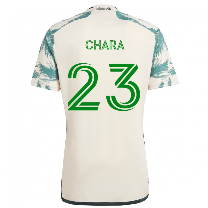 Kandiny Niño Camiseta Yimmi Chará #23 Beige Marrón 2ª Equipación 2024/25 La Camisa