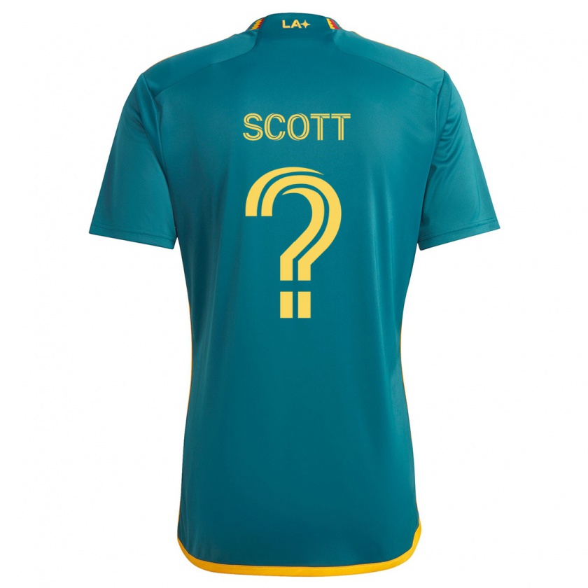 Kandiny Bambino Maglia Brady Scott #0 Verde Giallo Kit Gara Away 2024/25 Maglietta