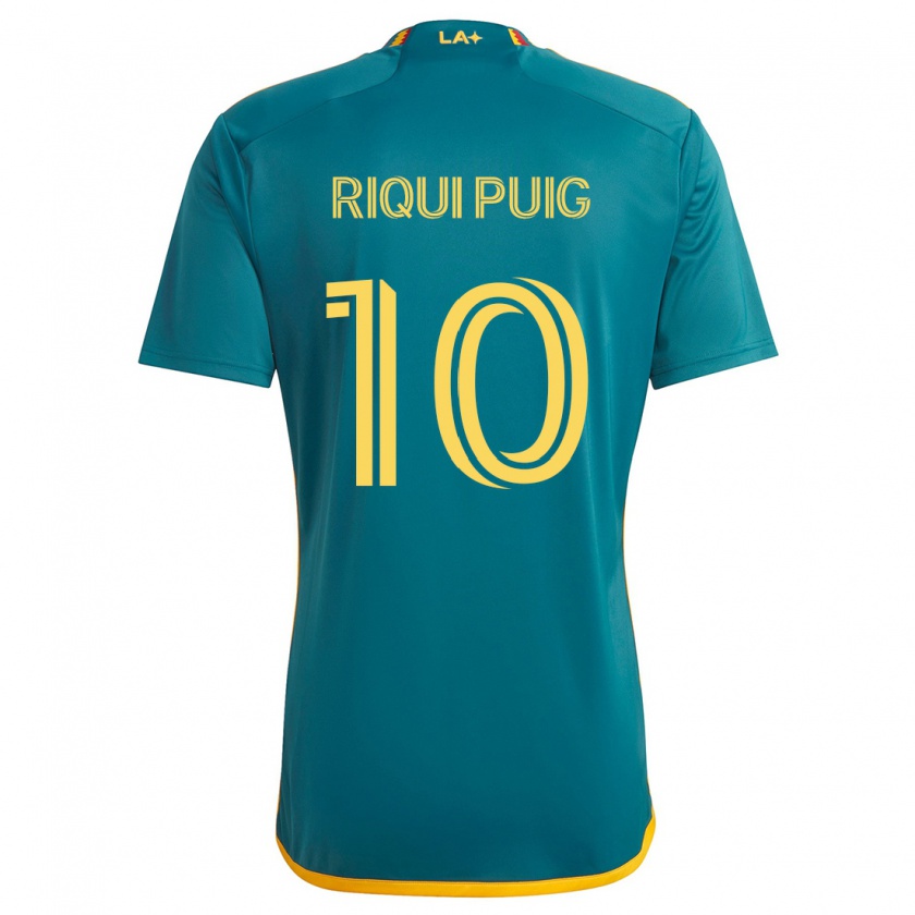 Kandiny Bambino Maglia Riqui Puig #10 Verde Giallo Kit Gara Away 2024/25 Maglietta