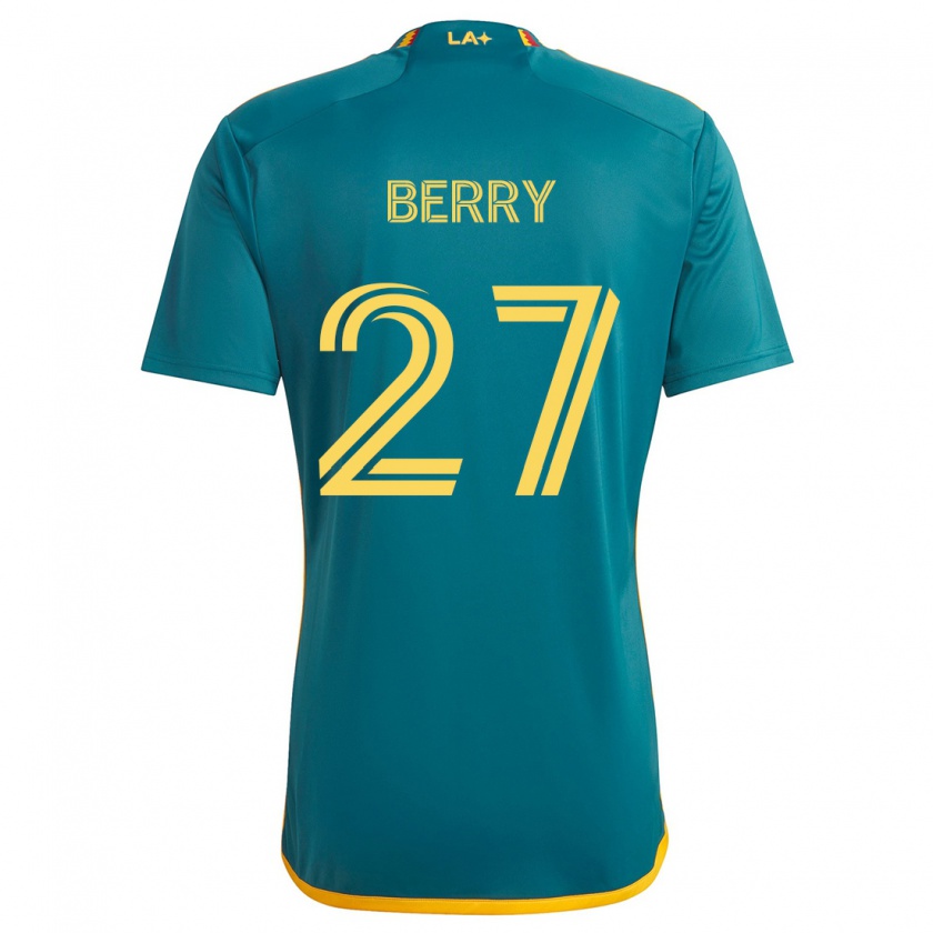 Kandiny Niño Camiseta Miguel Berry #27 Verde Amarillo 2ª Equipación 2024/25 La Camisa