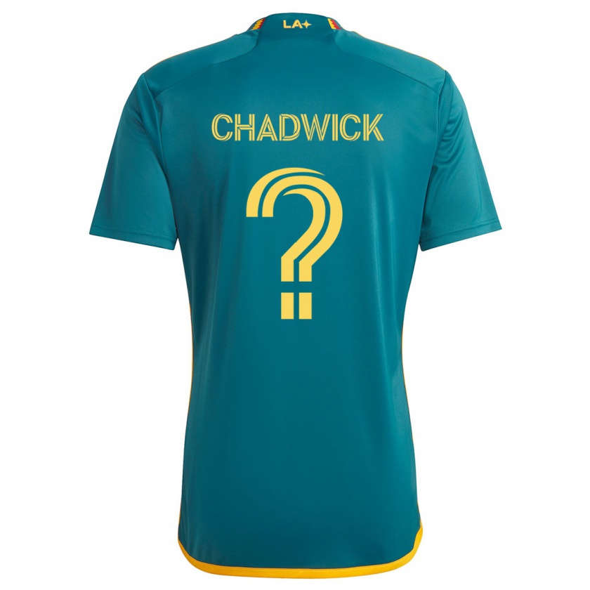 Kandiny Bambino Maglia Edward Chadwick #0 Verde Giallo Kit Gara Away 2024/25 Maglietta