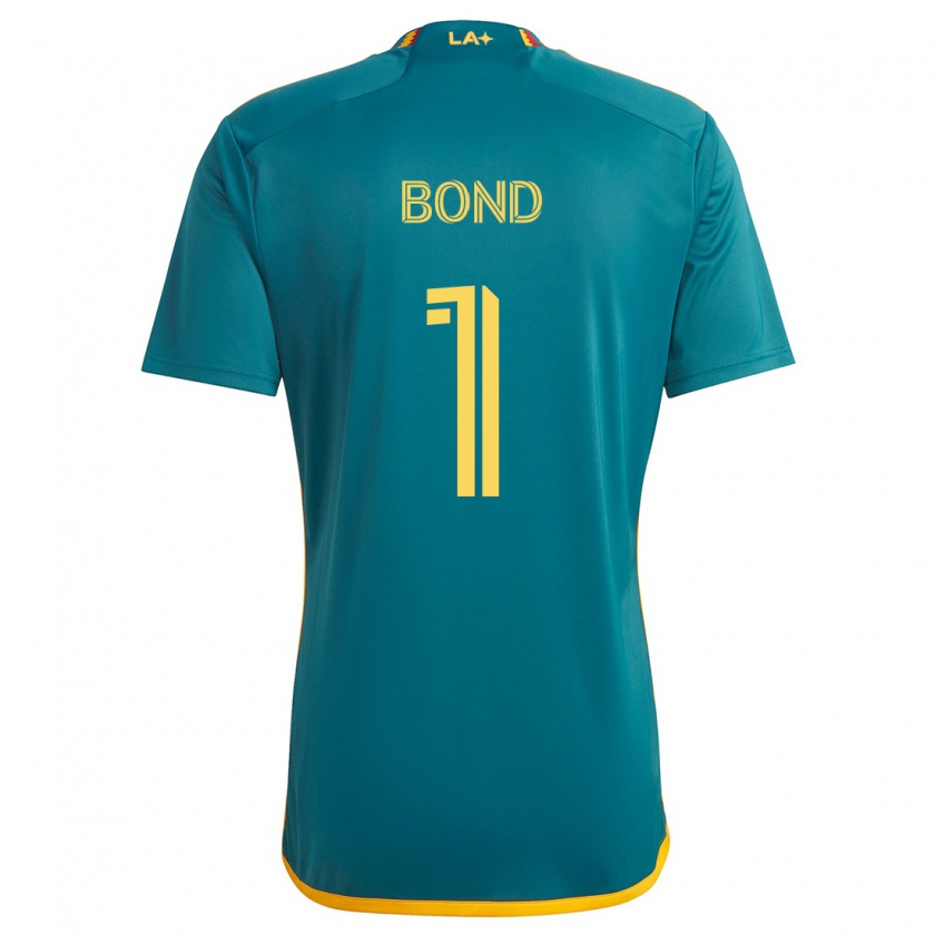 Kandiny Bambino Maglia Jonathan Bond #1 Verde Giallo Kit Gara Away 2024/25 Maglietta