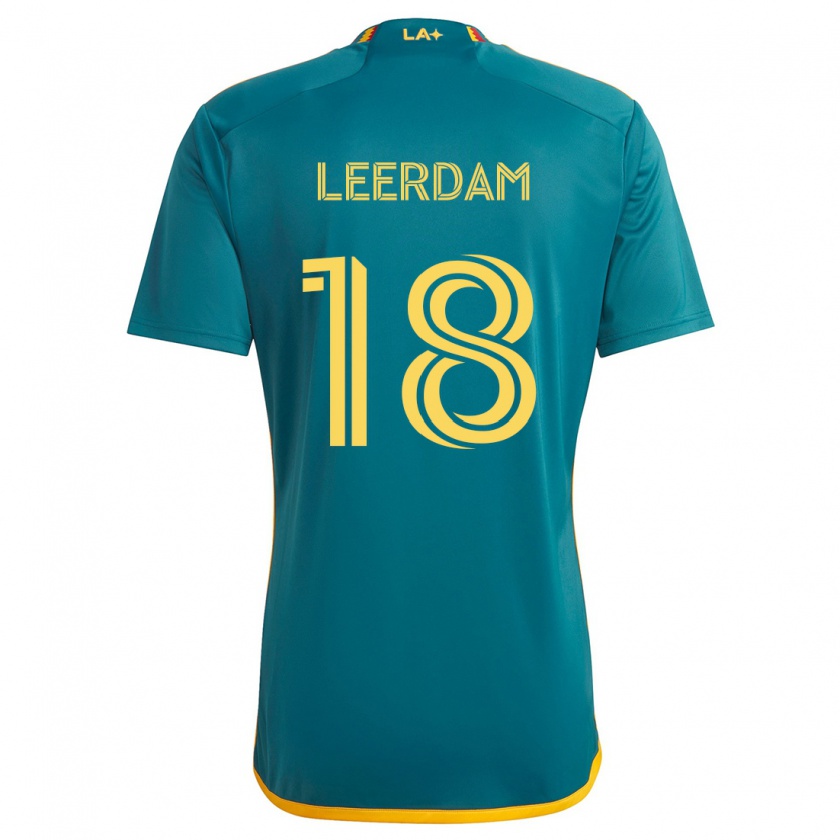 Kandiny Kinderen Kelvin Leerdam #18 Groen Geel Uitshirt Uittenue 2024/25 T-Shirt België