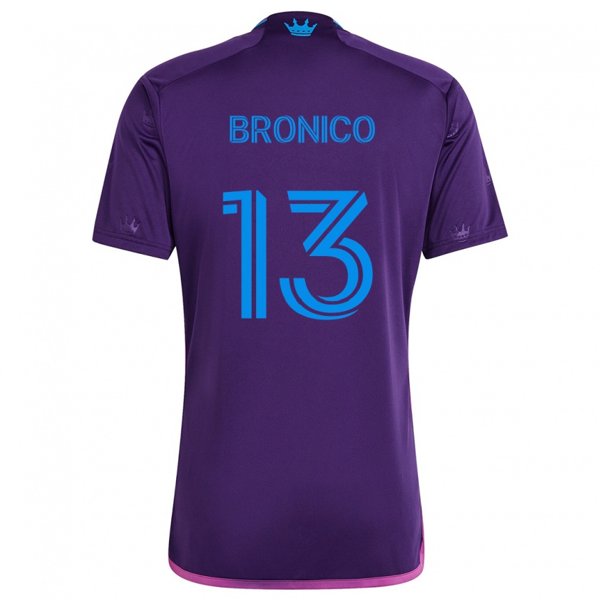 Kandiny Niño Camiseta Brandt Bronico #13 Azul Morado 2ª Equipación 2024/25 La Camisa