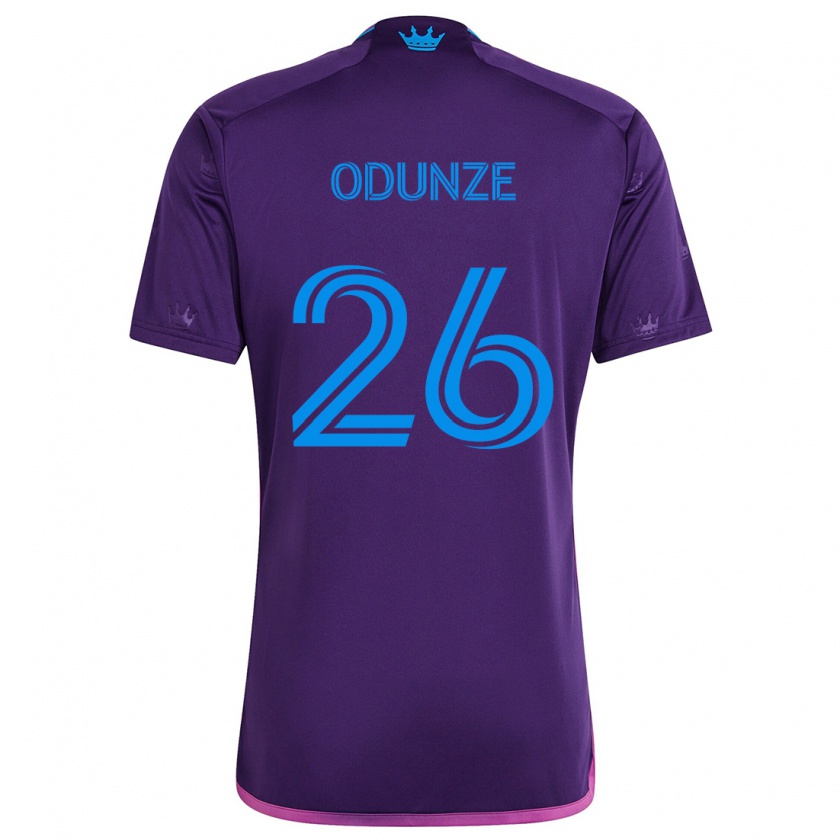 Kandiny Niño Camiseta Chituru Odunze #26 Azul Morado 2ª Equipación 2024/25 La Camisa