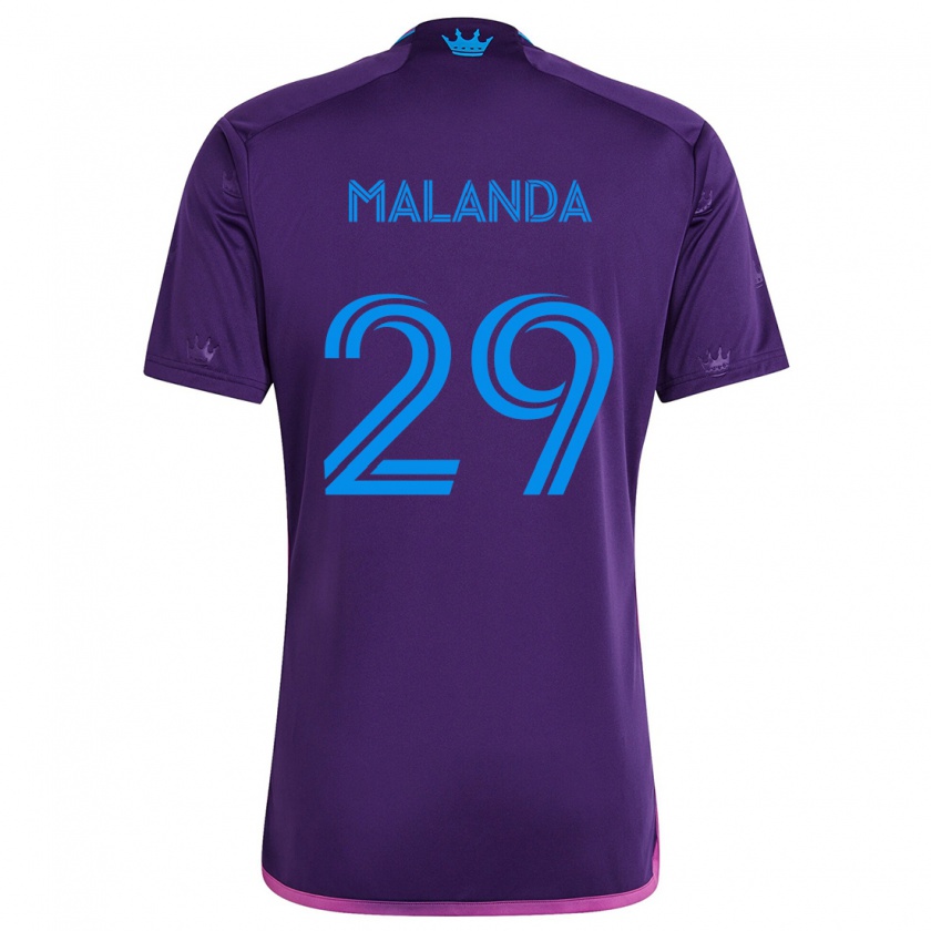 Kandiny Niño Camiseta Adilson Malanda #29 Azul Morado 2ª Equipación 2024/25 La Camisa