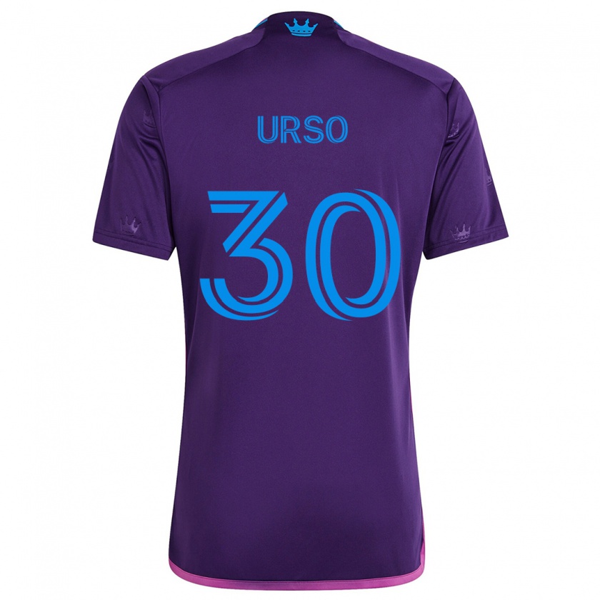 Kandiny Bambino Maglia Júnior Urso #30 Viola Blu Kit Gara Away 2024/25 Maglietta