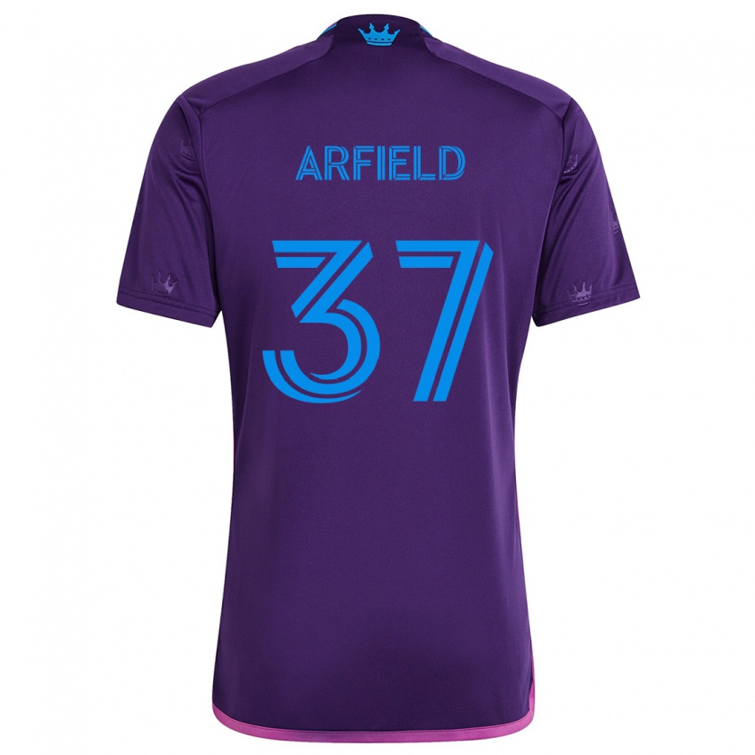 Kandiny Kinderen Scott Arfield #37 Paarsblauw Uitshirt Uittenue 2024/25 T-Shirt België