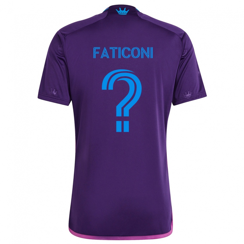 Kandiny Niño Camiseta Trey Faticoni #0 Azul Morado 2ª Equipación 2024/25 La Camisa