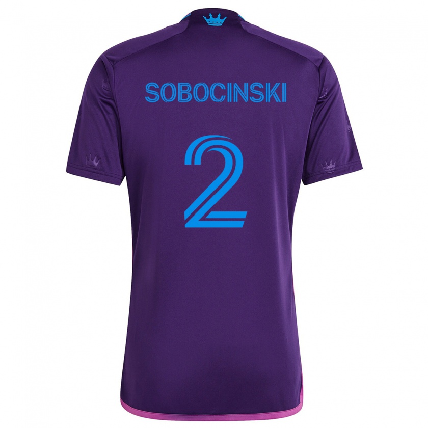 Kandiny Niño Camiseta Jan Sobocinski #2 Azul Morado 2ª Equipación 2024/25 La Camisa