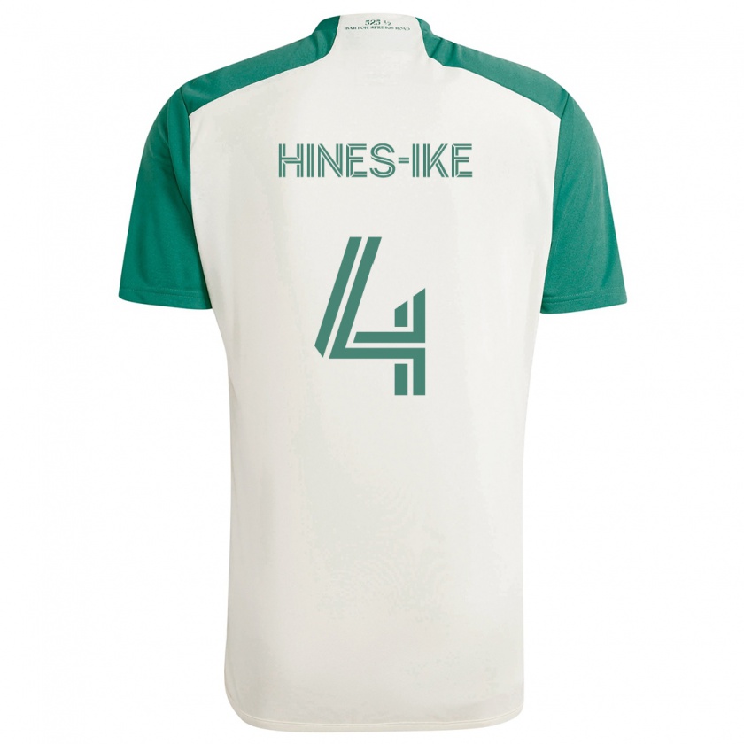 Kandiny Bambino Maglia Brendan Hines-Ike #4 Colori Marrone Chiaro Verde Kit Gara Away 2024/25 Maglietta