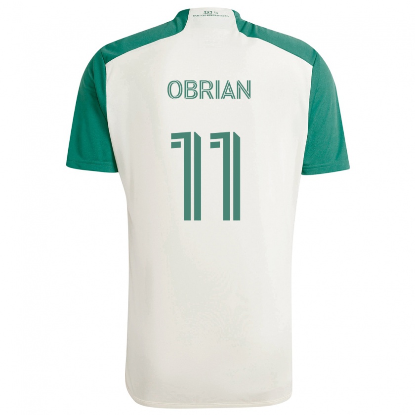 Kandiny Kinderen Jáder Obrian #11 Bruine Kleuren Groen Uitshirt Uittenue 2024/25 T-Shirt