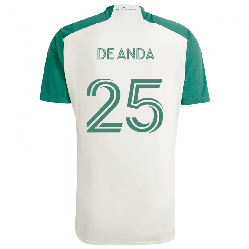 Kandiny Kinderen Anthony De Anda #25 Bruine Kleuren Groen Uitshirt Uittenue 2024/25 T-Shirt België