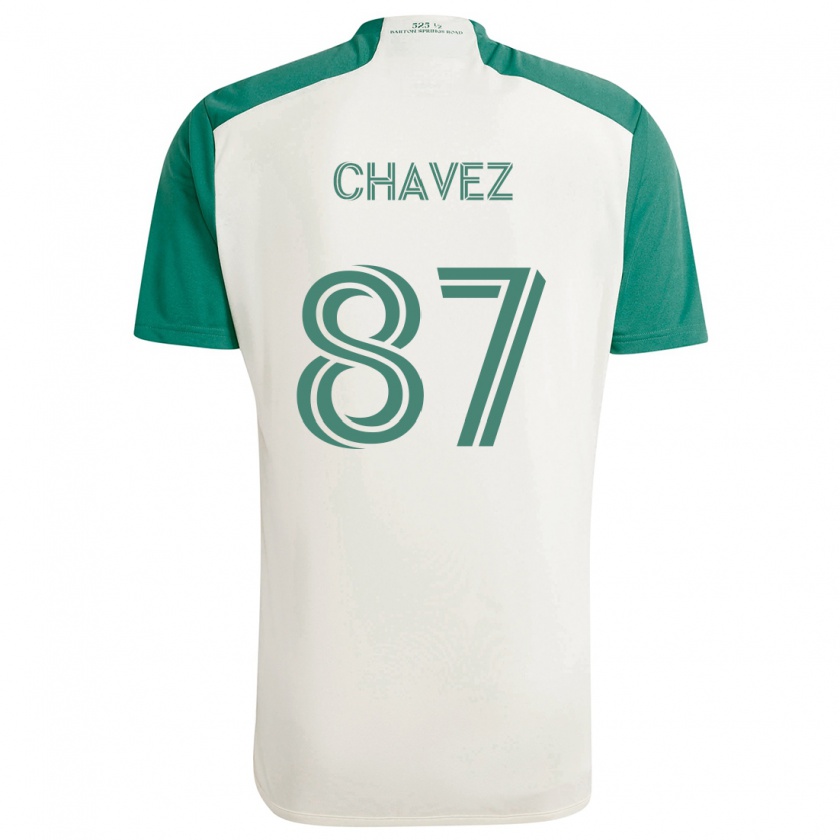 Kandiny Niño Camiseta Alfonso Ocampo-Chávez #87 Colores Tostados Verde 2ª Equipación 2024/25 La Camisa México