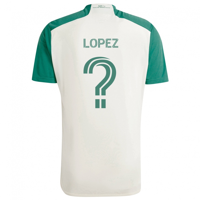 Kandiny Kinderen Eric López #0 Bruine Kleuren Groen Uitshirt Uittenue 2024/25 T-Shirt