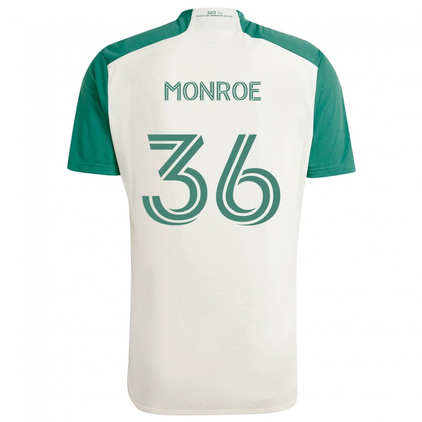 Kandiny Niño Camiseta Greg Monroe #36 Colores Tostados Verde 2ª Equipación 2024/25 La Camisa