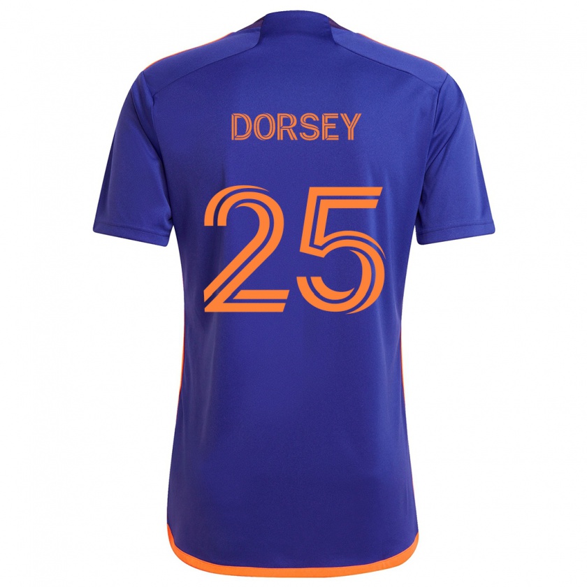 Kandiny Kinderen Griffin Dorsey #25 Paars Oranje Uitshirt Uittenue 2024/25 T-Shirt België