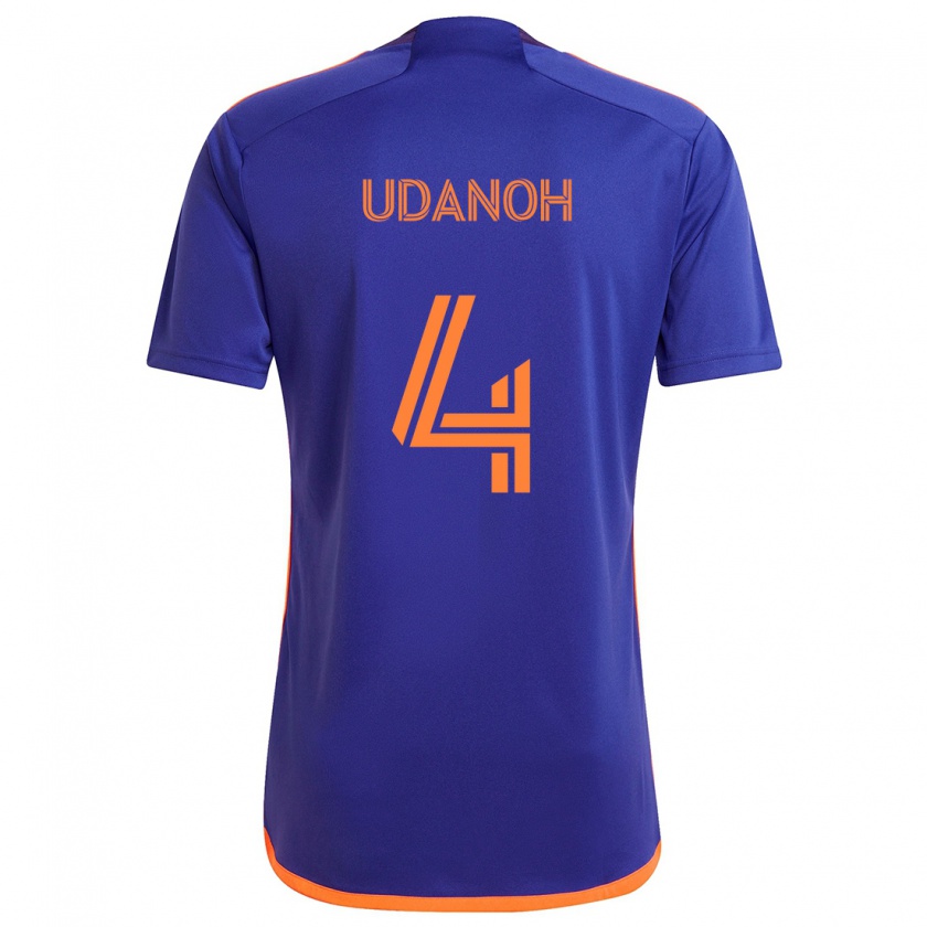 Kandiny Kinderen Iffy Udanoh #4 Paars Oranje Uitshirt Uittenue 2024/25 T-Shirt