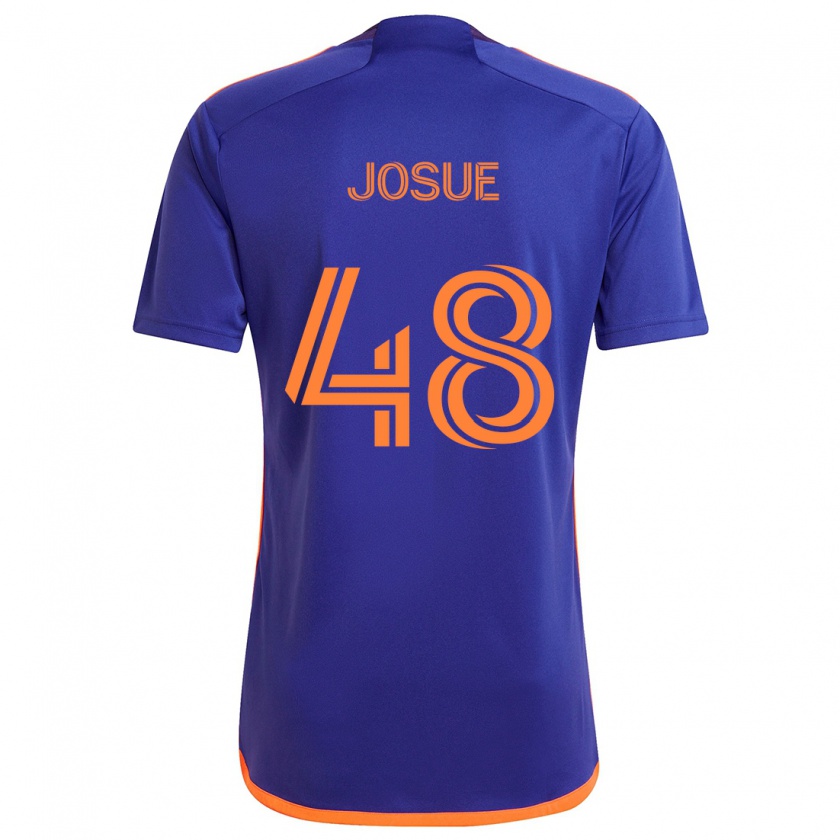 Kandiny Kinder Josué Souza #48 Lila Orange Auswärtstrikot Trikot 2024/25 T-Shirt Österreich