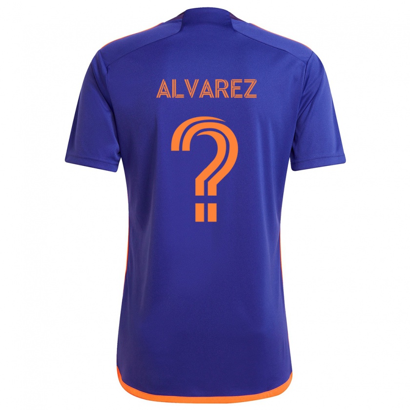 Kandiny Niño Camiseta Gianmarco Alvarez #0 Púrpura Naranja 2ª Equipación 2024/25 La Camisa