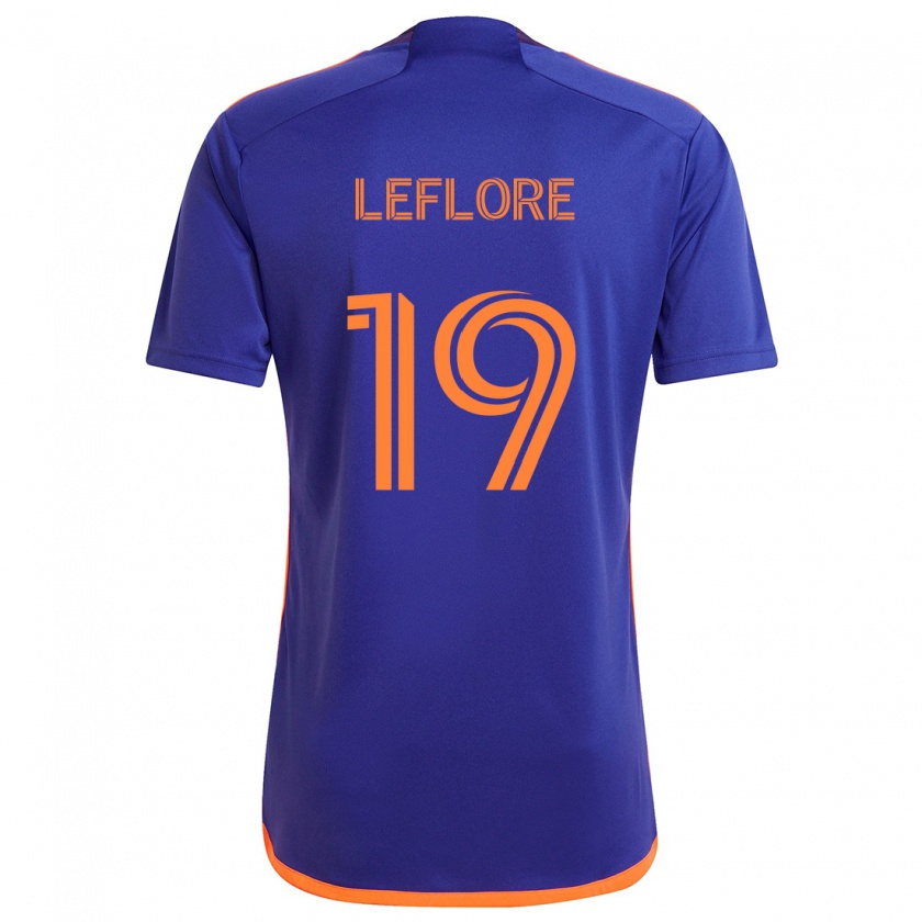 Kandiny Kinder Isaiah Leflore #19 Lila Orange Auswärtstrikot Trikot 2024/25 T-Shirt Österreich